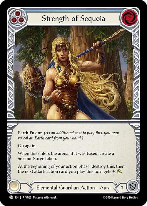 Strength of Sequoia - Blue Card Front