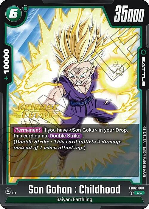 Son Gohan : Childhood Card Front