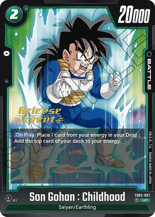 Son Gohan : Childhood Card Front