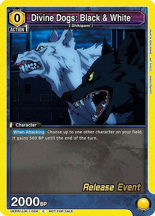 Divine Dogs: Black & White Card Front