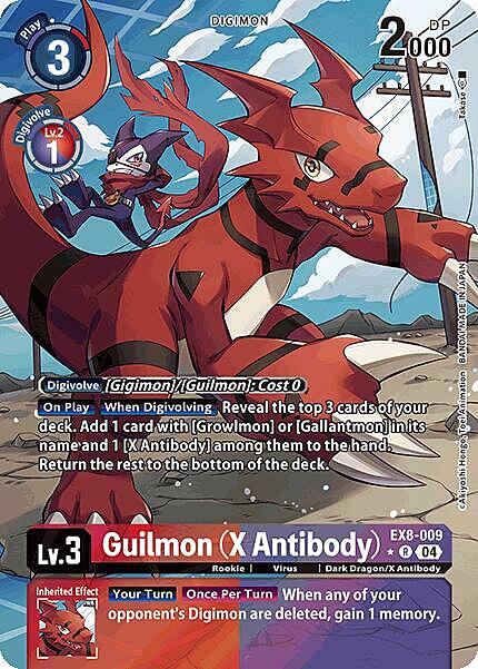 Guilmon (X Antibody) Card Front