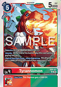 Tyrannomon Card Front