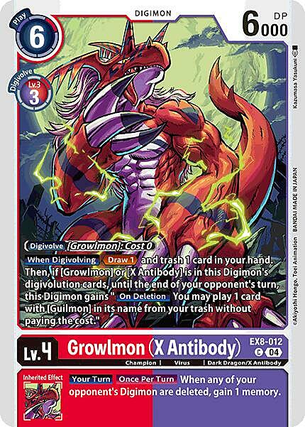 Growlmon (X Antibody) Card Front