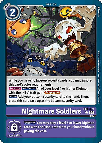 Nightmare Soldiers Card Front