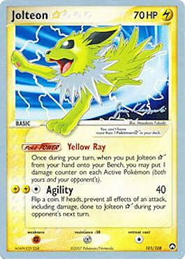 Jolteon Star Card Front