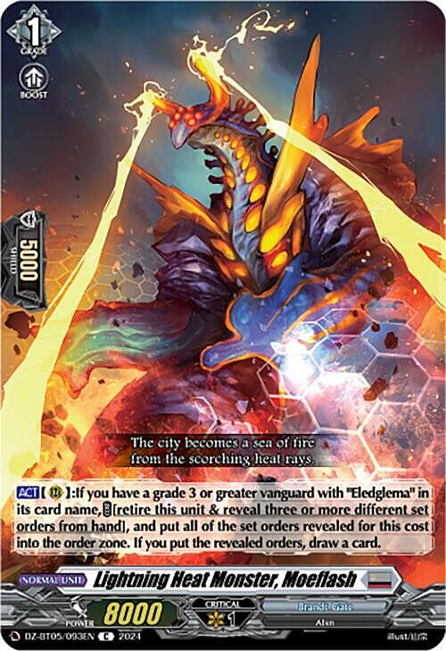 Lightning Heat Monster, Moeflash Card Front