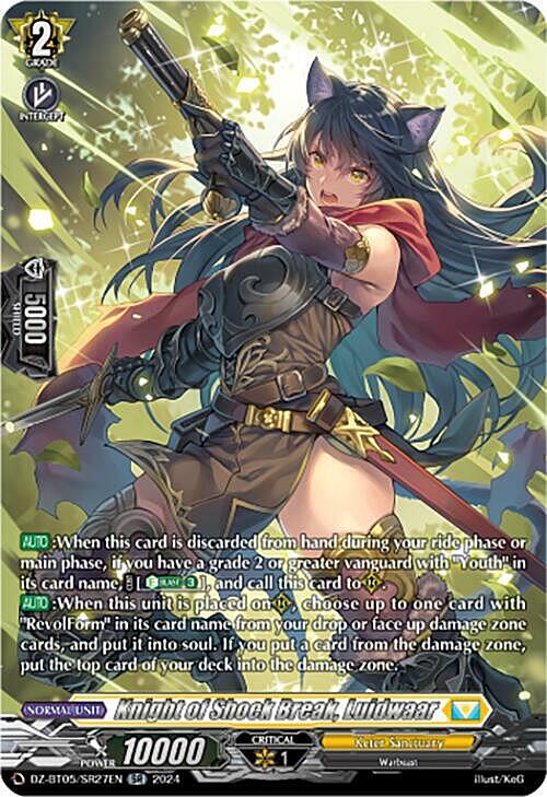 Knight of Shock Break, Luidwaar Card Front