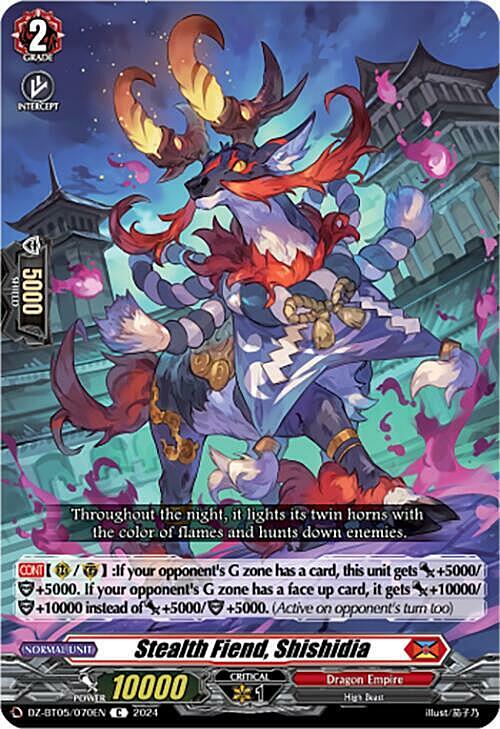 Stealth Fiend, Shishidia Card Front