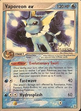 Vaporeon ex Card Front