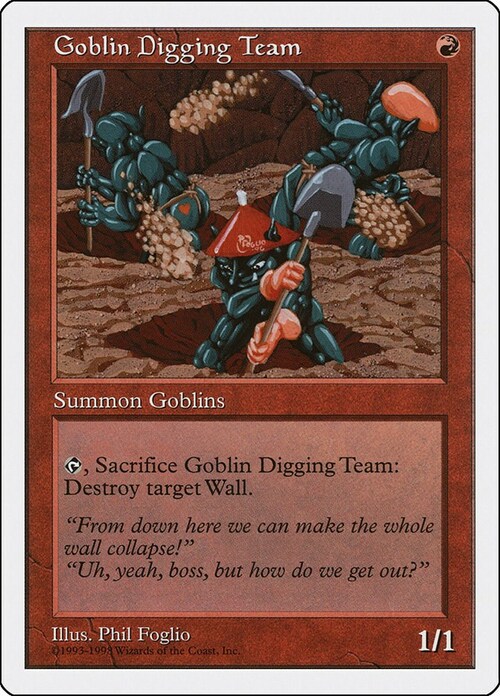 Goblin Digging Team Card Front