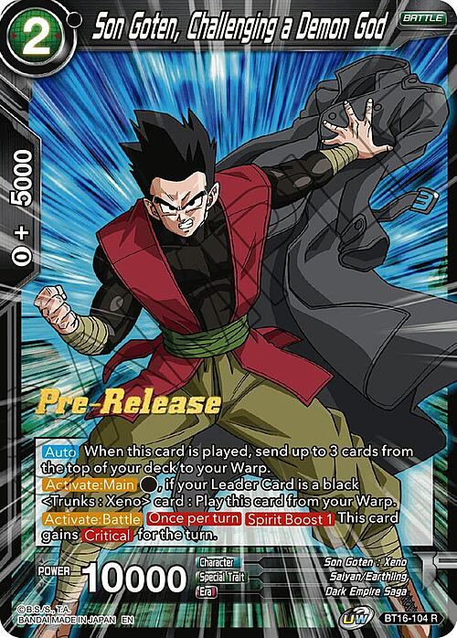 Son Goten, Challenging a Demon God Card Front