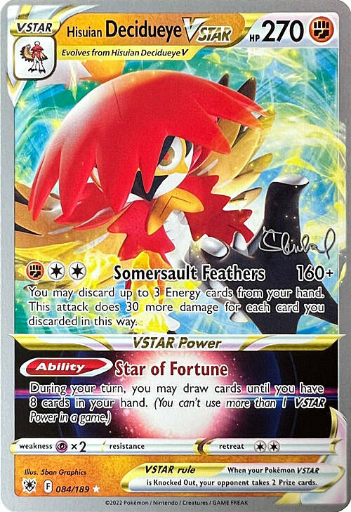 Hisuian Decidueye VSTAR Card Front