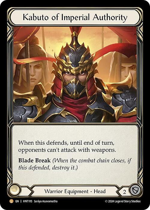 Kabuto of Imperial Authority Card Front