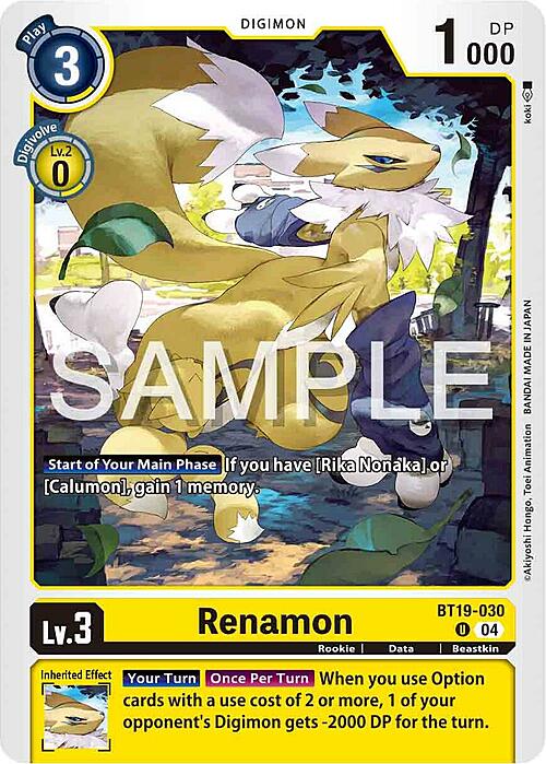 Renamon Card Front