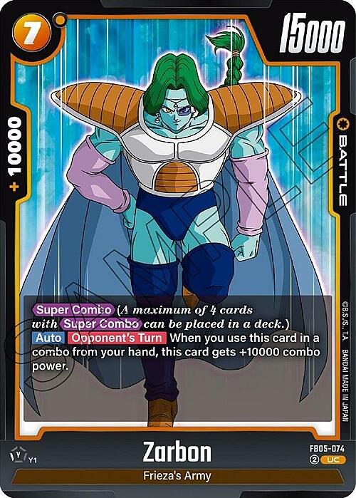 Zarbon Card Front