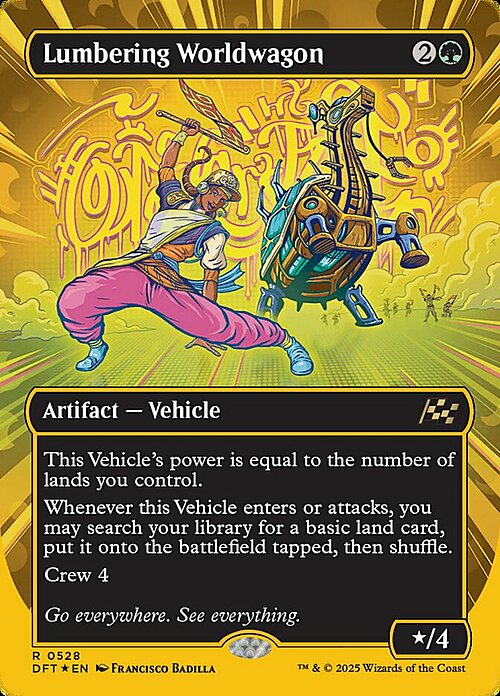 Lumbering Worldwagon Card Front