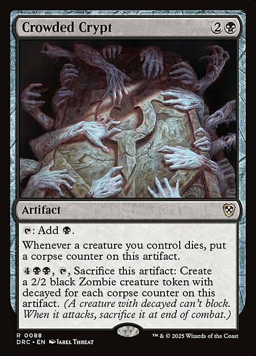 Crowded Crypt Card Front