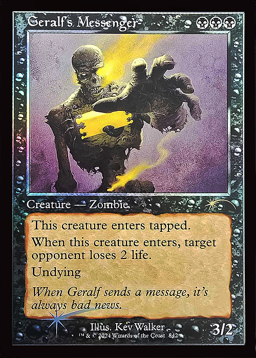 Geralf's Messenger Card Front