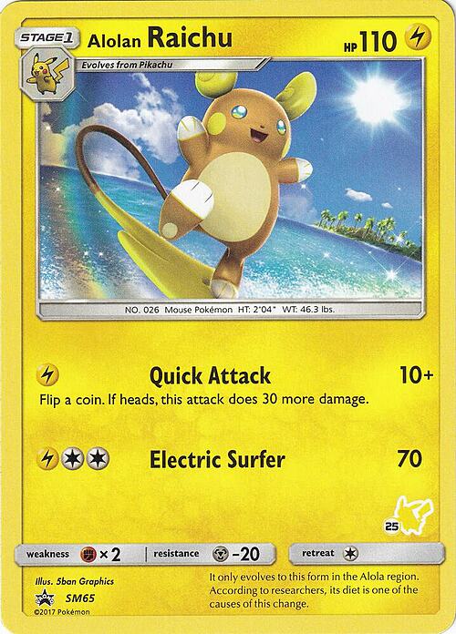 Alolan Raichu Card Front