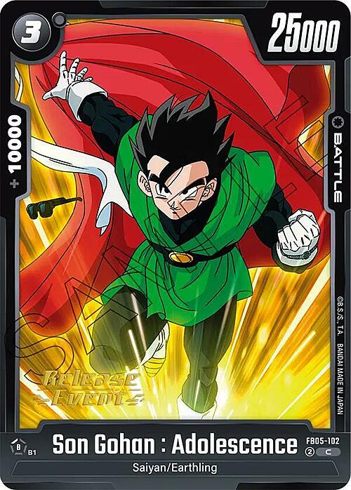 Son Gohan : Adolescence Card Front