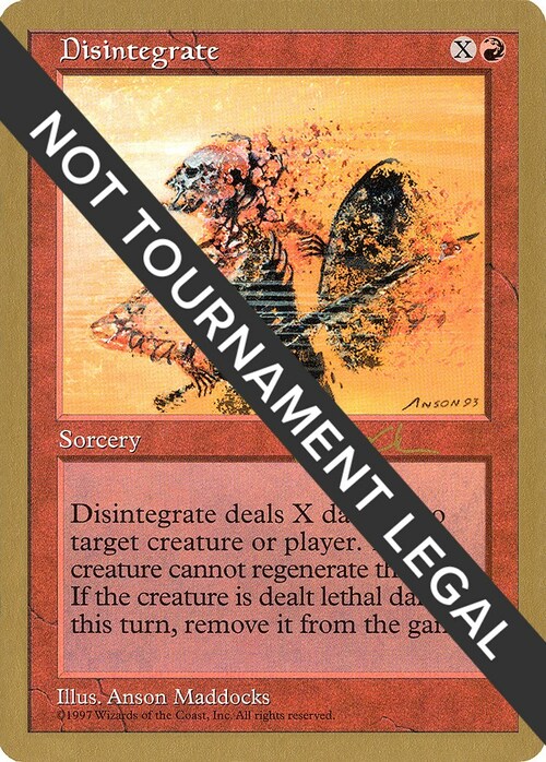 Disintegrate Card Front