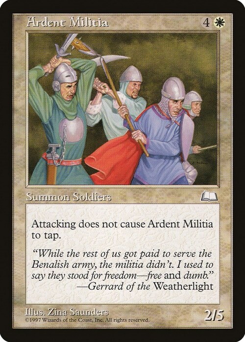 Ardent Militia Card Front