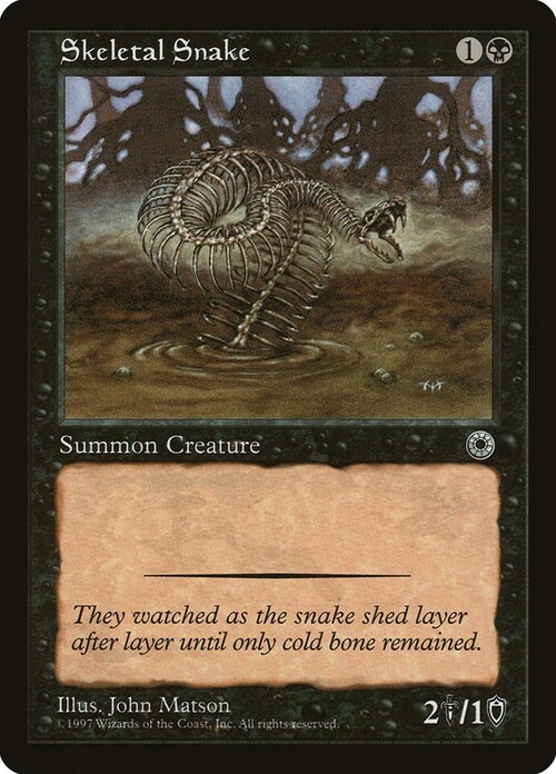 Skeletal Snake Card Front