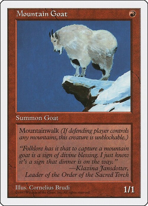 Mountain Goat Card Front