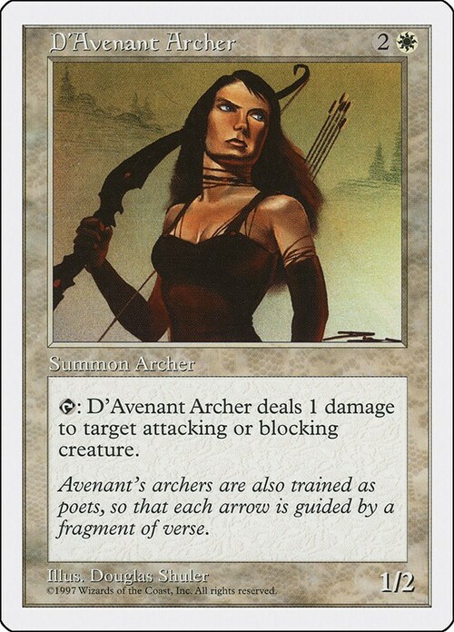 D'Avenant Archer Card Front