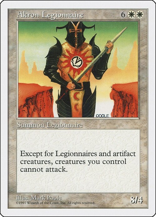 Akron Legionnaire Card Front