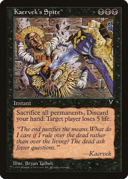 Kaervek's Spite Card Front