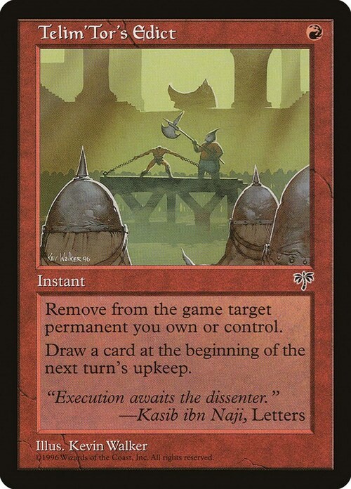 Telim'Tor's Edict Card Front