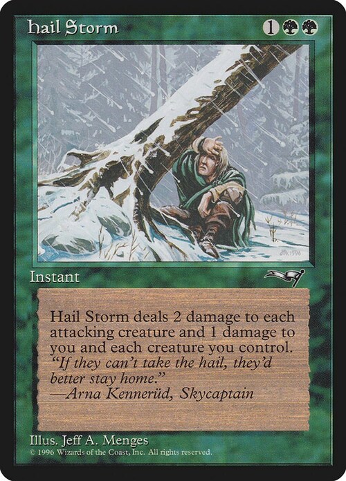 Hail Storm Card Front