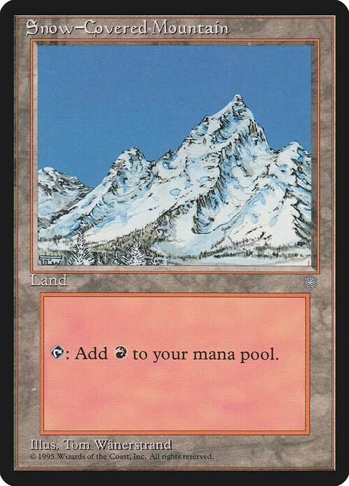 Snow-Covered Mountain Card Front