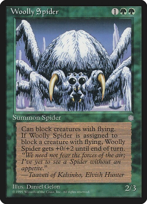 Woolly Spider Card Front