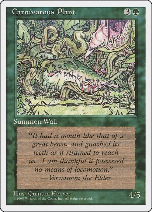 Carnivorous Plant Card Front