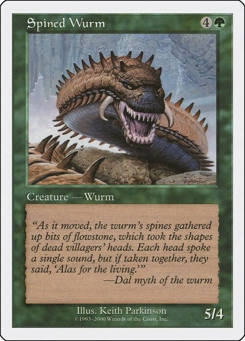 Spined Wurm Card Front