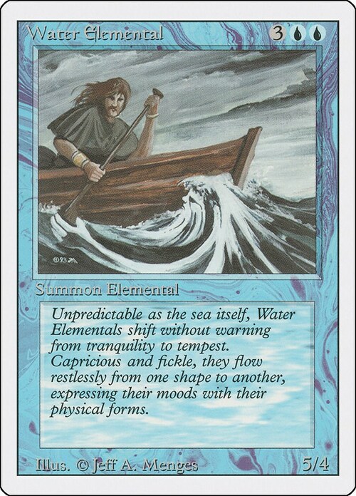 Water Elemental Card Front