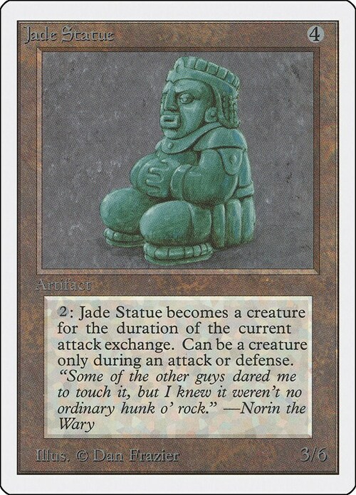 Jade Statue Card Front