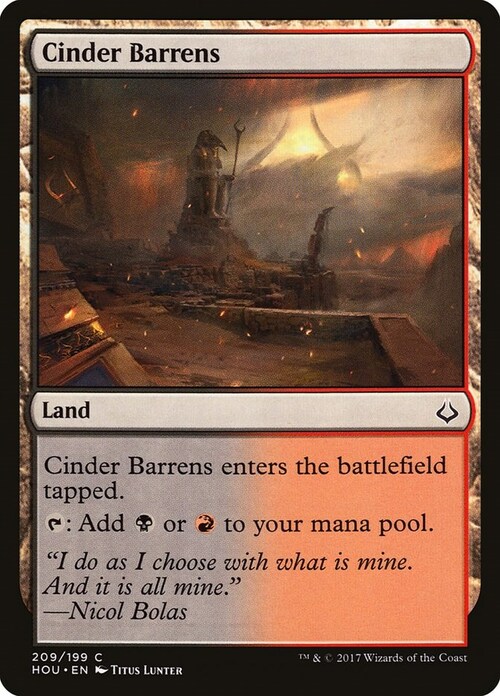 Cinder Barrens Card Front