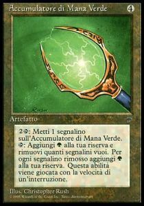 Green Mana Battery Card Front