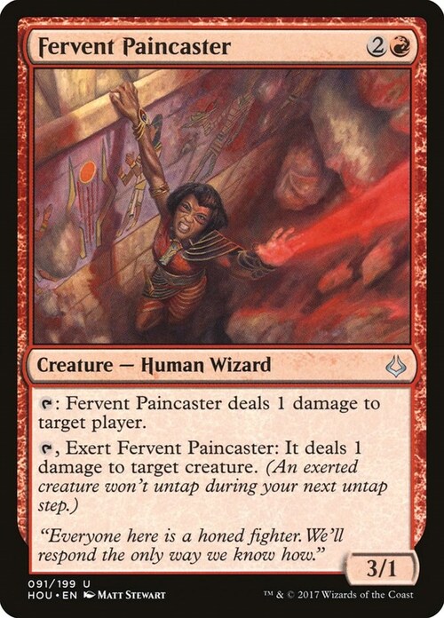 Fervent Paincaster Card Front