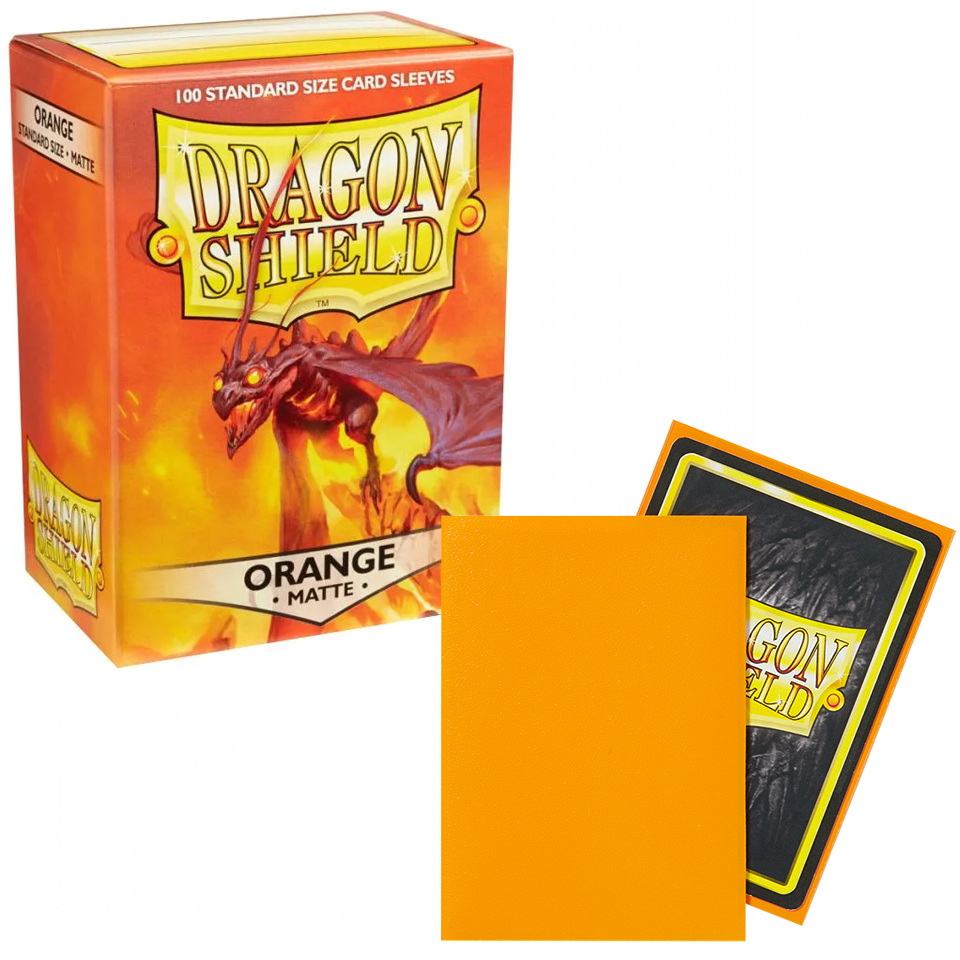 100 Dragon Shield Sleeves - Matte Orange