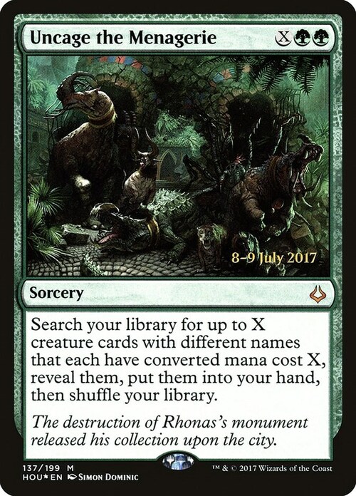 Uncage the Menagerie Card Front