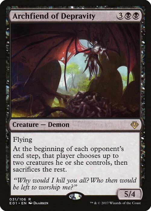 Archfiend of Depravity Card Front