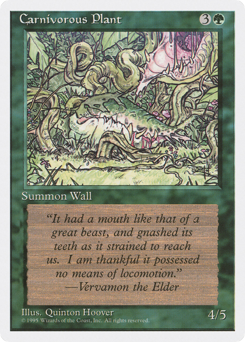 Carnivorous Plant Card Front