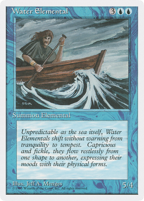 Water Elemental Card Front