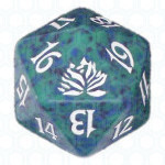 Green Beatdown D20 Die