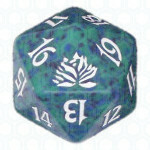 Green Beatdown D20 Die