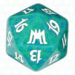 Green Onslaught D20 Die